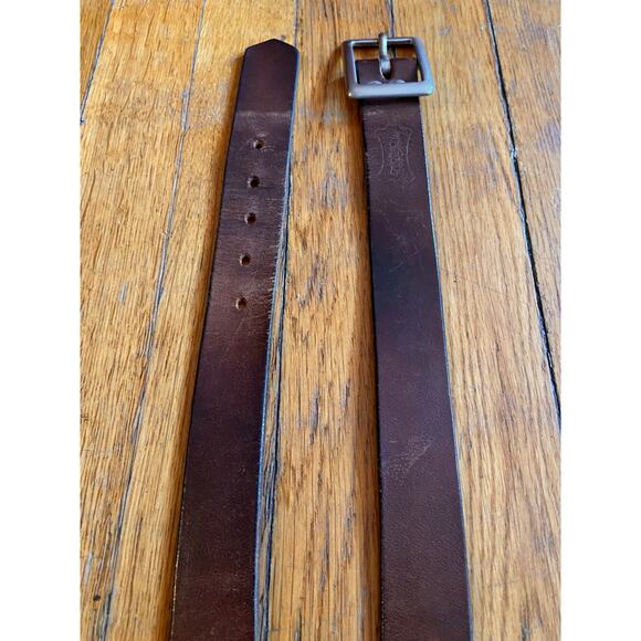 DAVID BRISTOW Distressed Brown Leather Belt Womens sz S/M - Picture 6 of 11